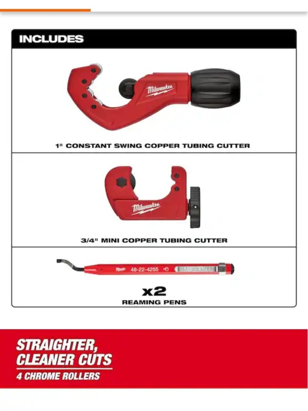 Red Plumber's Cutter & Reamer Set - Red - Picture 7 of 9